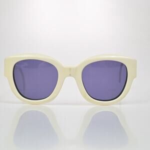 Chanel Plastic Chanel Logo Sunglasses White